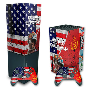 KIT Capa Anti Poeira e Skin Anti-Rage Xbox Series X Vertical - Call Of Duty Cold War - Pop Arte Skins - foto 2