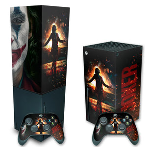 KIT Capa Anti Poeira e Skin Anti-Rage Xbox Series X Vertical - Joker Filme - Pop Arte Skins - foto 2