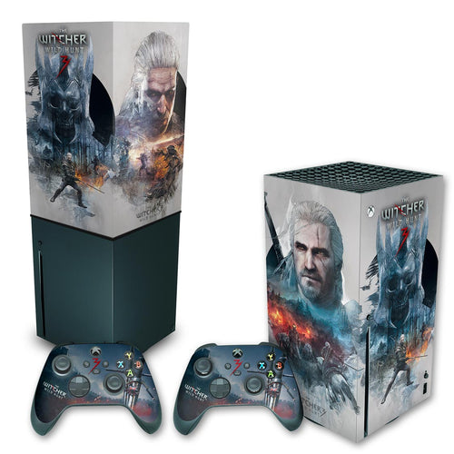 KIT Capa Anti Poeira e Skin Anti-Rage Xbox Series X Vertical - The Witcher 3