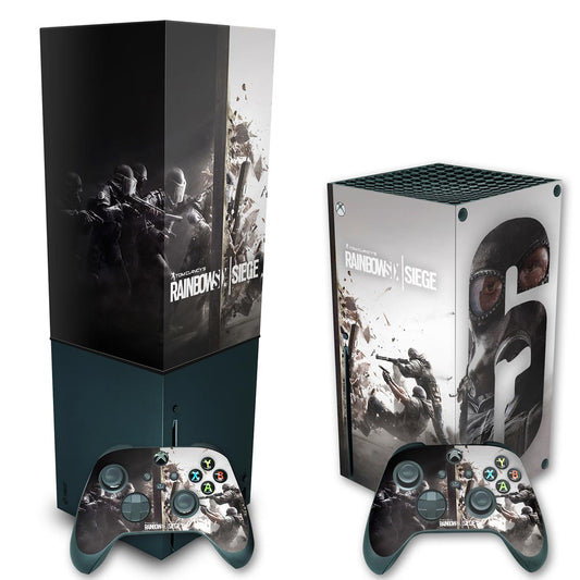 KIT Xbox Series X Skin Anti-Rage e Capa Anti Poeira Vertical - Tom Clancy's Rainbow Six Siege
