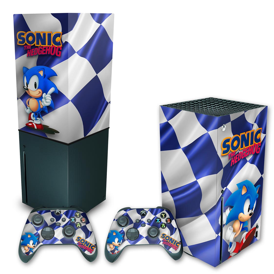 KIT Xbox Series X Skin Anti-Rage e Capa Anti Poeira Vertical - Sonic