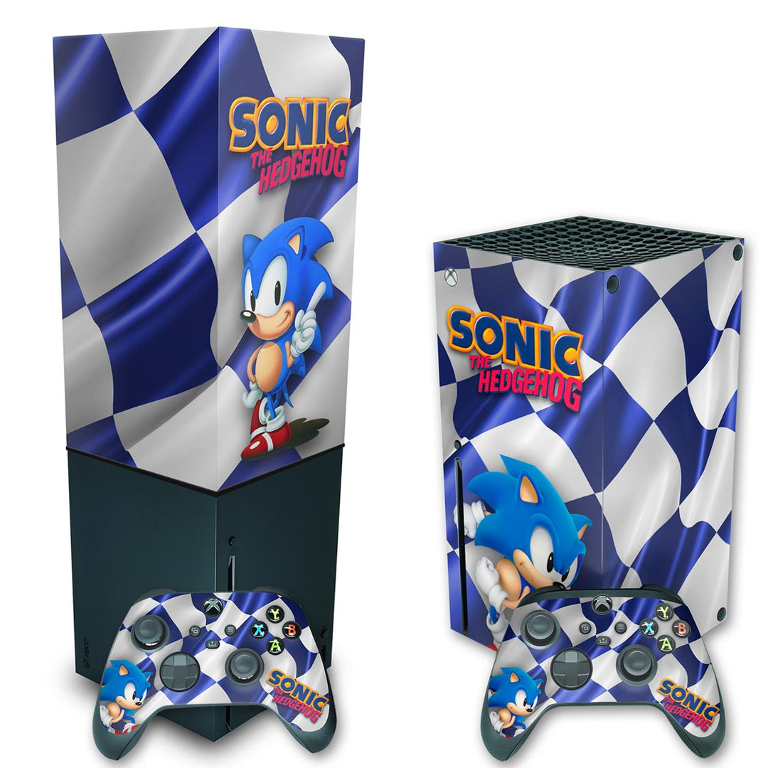 KIT Capa Anti Poeira e Skin Anti-Rage Xbox Series X Vertical - Sonic - Pop Arte Skins - foto 2