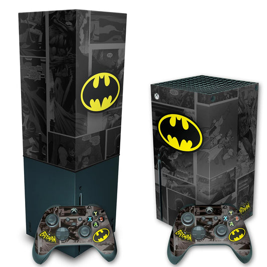 KIT Xbox Series X Skin Anti-Rage e Capa Anti Poeira Vertical - Batman Comics