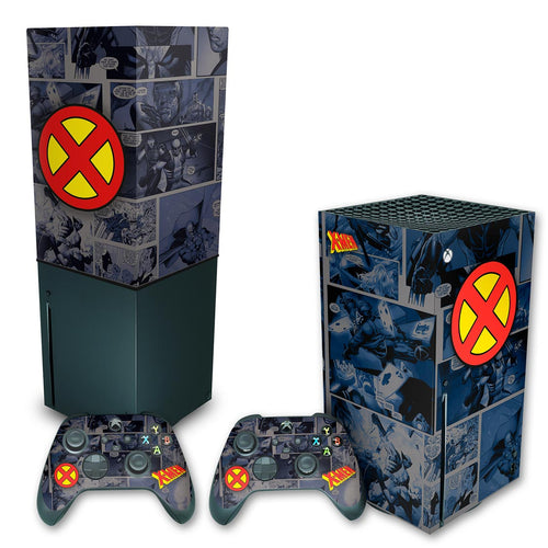 KIT Capa Anti Poeira e Skin Anti-Rage Xbox Series X Vertical - X-Men Comics