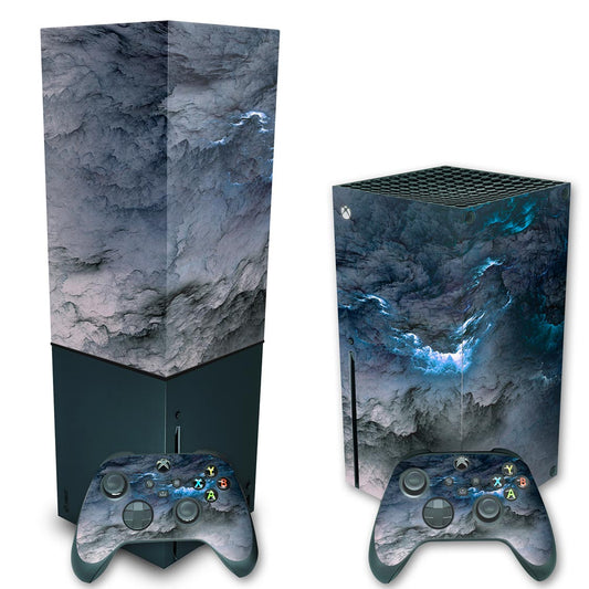 KIT Xbox Series X Skin Anti-Rage e Capa Anti Poeira Vertical - Abstrato #91