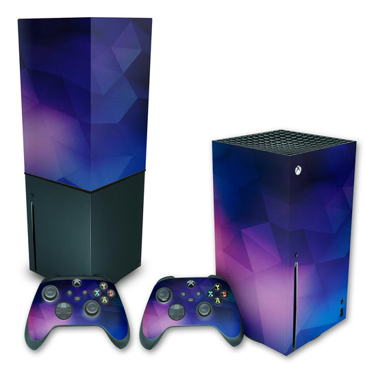 KIT Xbox Series X Skin Anti-Rage e Capa Anti Poeira Vertical - Abstrato #92