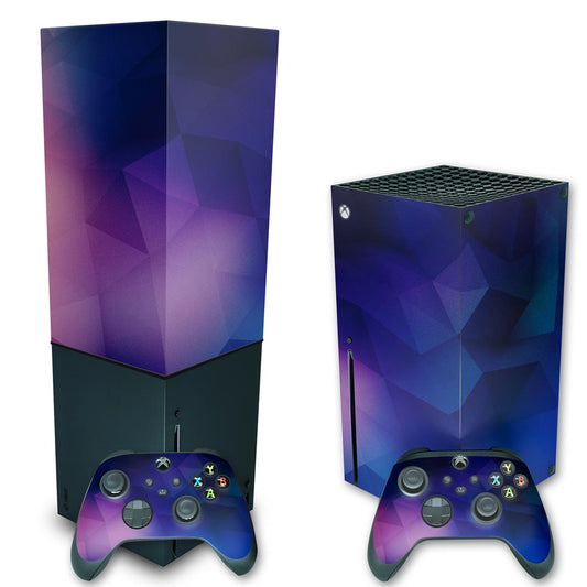 KIT Xbox Series X Skin Anti-Rage e Capa Anti Poeira Vertical - Abstrato #92