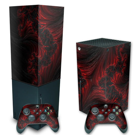 KIT Xbox Series X Skin Anti-Rage e Capa Anti Poeira Vertical - Abstrato #96