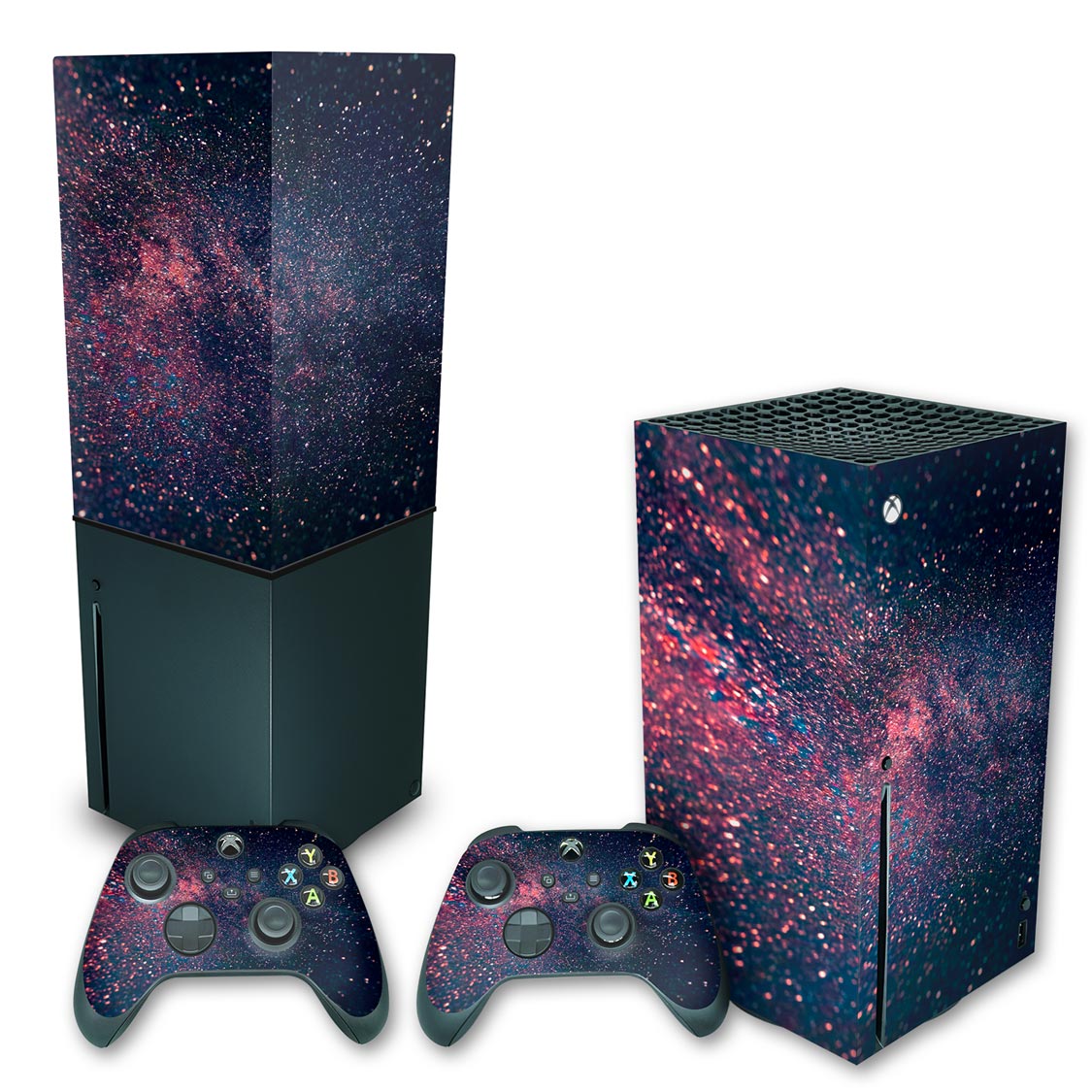 KIT Xbox Series X Skin Anti-Rage e Capa Anti Poeira Vertical - Abstrato #97