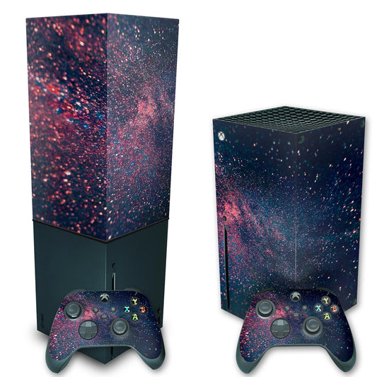 KIT Xbox Series X Skin Anti-Rage e Capa Anti Poeira Vertical - Abstrato #97