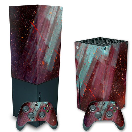 KIT Xbox Series X Skin Anti-Rage e Capa Anti Poeira Vertical - Abstrato #100