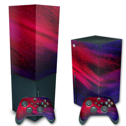 KIT Xbox Series X Skin Anti-Rage e Capa Anti Poeira Vertical - Abstrato #101