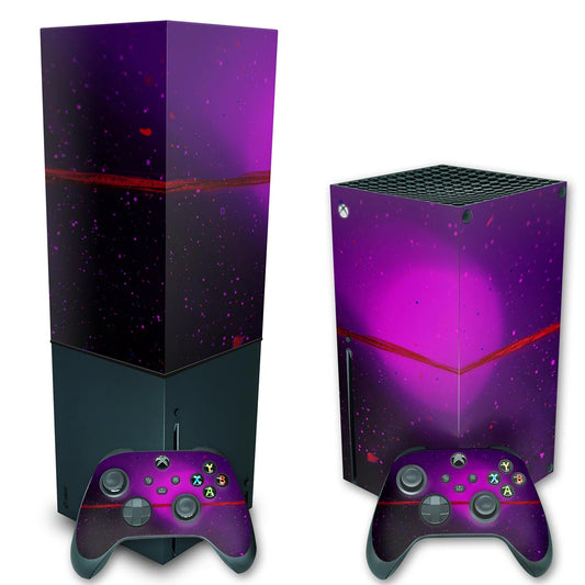 KIT Xbox Series X Skin Anti-Rage e Capa Anti Poeira Vertical - Abstrato #102