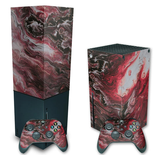 KIT Xbox Series X Skin Anti-Rage e Capa Anti Poeira Vertical - Abstrato #104