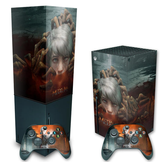 KIT Xbox Series X Skin Anti-Rage e Capa Anti Poeira Vertical - The Medium