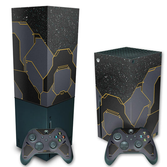 KIT Xbox Series X Skin Anti-Rage e Capa Anti Poeira Vertical - Halo Infinite Bundle