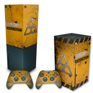 KIT Capa Anti Poeira e Skin Anti-Rage Xbox Series X Vertical - Tom Clancy's Rainbow Six Siege Extraction - Pop Arte Skins