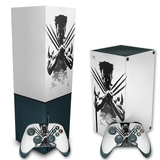 KIT Xbox Series X Skin Anti-Rage e Capa Anti Poeira Vertical - Wolverine X-men