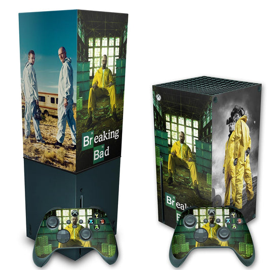 KIT Xbox Series X Skin Anti-Rage e Capa Anti Poeira Vertical - Breaking Bad