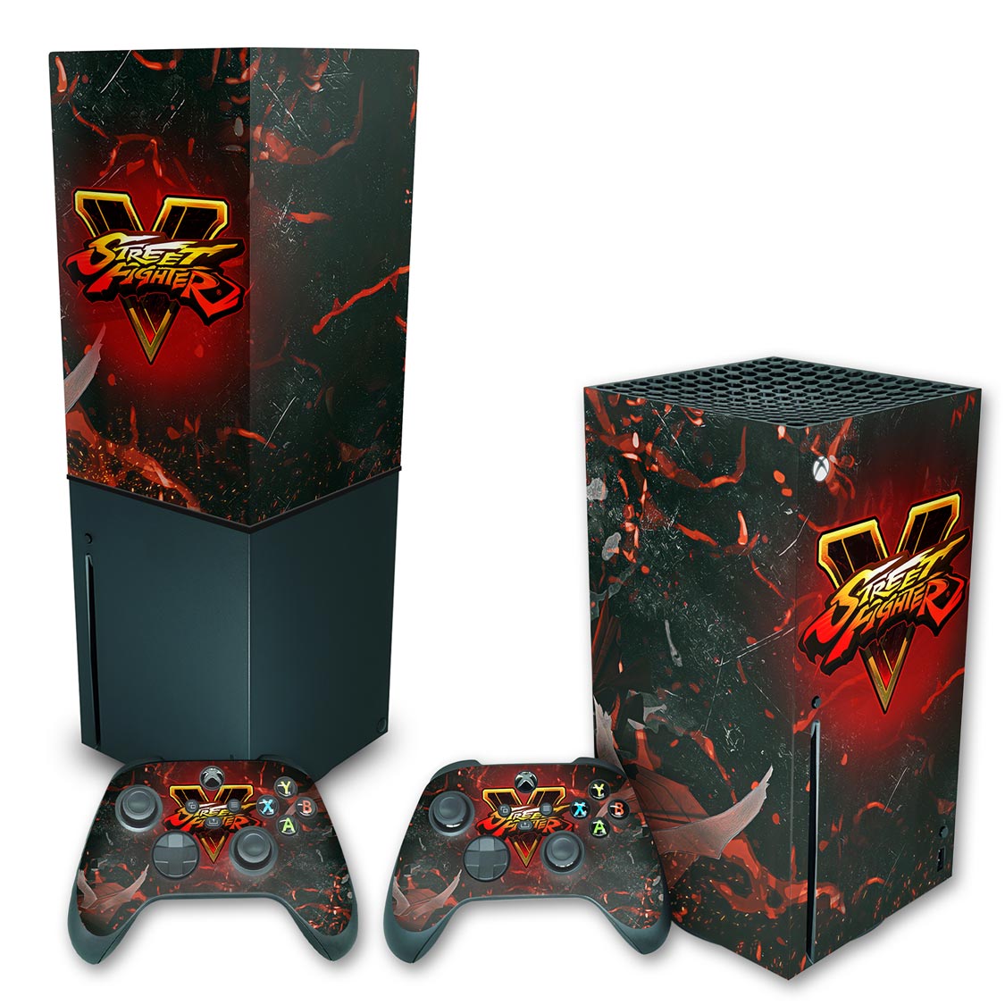 KIT Xbox Series X Skin Anti-Rage e Capa Anti Poeira Vertical - Street Fighter V