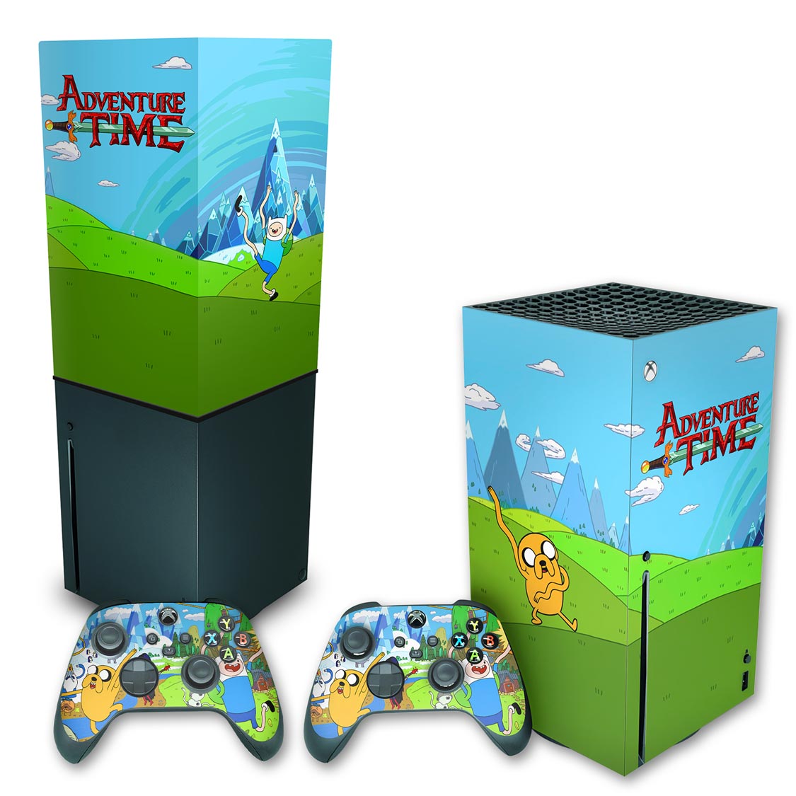 KIT Xbox Series X Skin Anti-Rage e Capa Anti Poeira Vertical - Hora de Aventura