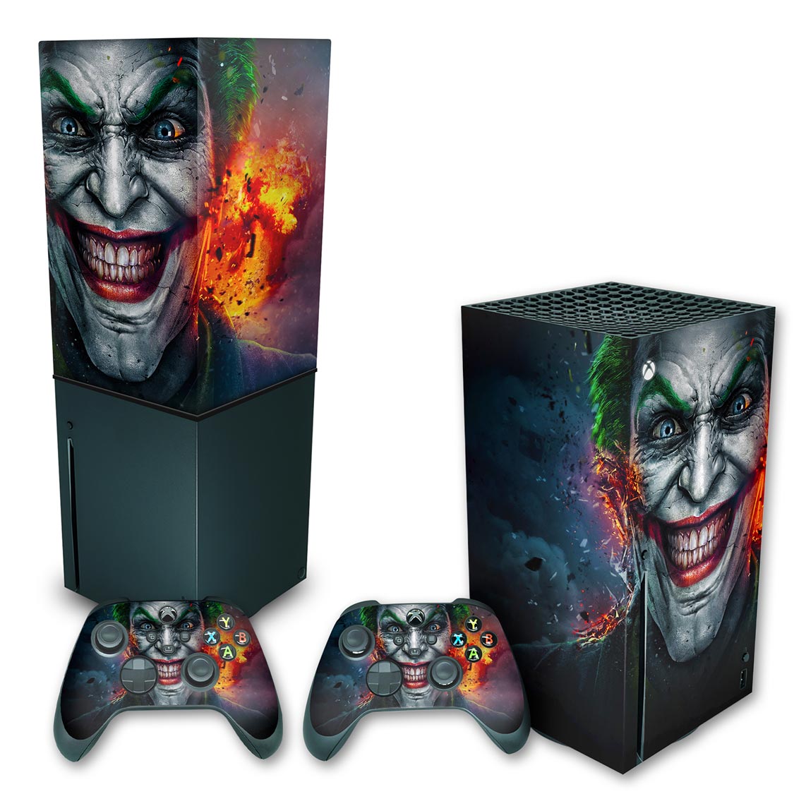 KIT Xbox Series X Skin Anti-Rage e Capa Anti Poeira Vertical - Coringa Joker