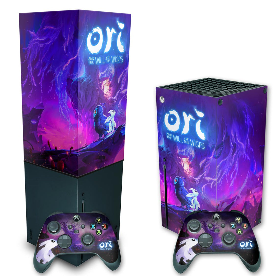 KIT Capa Anti Poeira e Skin Anti-Rage Xbox Series X Vertical - Ori and the Will of the Wisps - Pop Arte Skins - foto 2