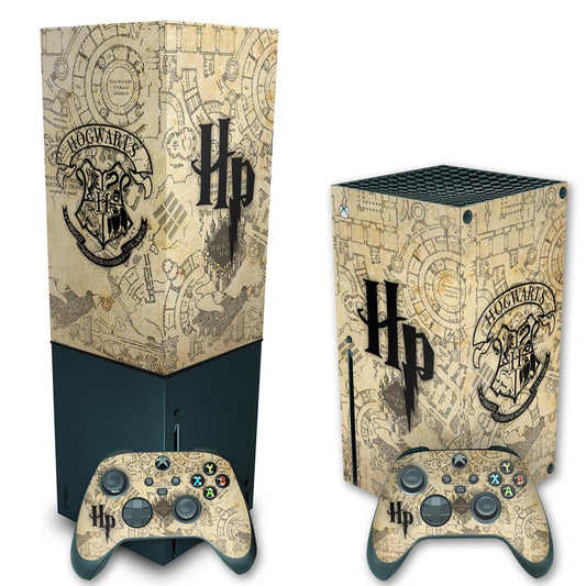 KIT Xbox Series X Skin Anti-Rage e Capa Anti Poeira Vertical - Harry Potter