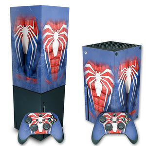 KIT Capa Anti Poeira e Skin Anti-Rage Xbox Series X Vertical - Spider-Man Homem Aranha 2 - Pop Arte Skins - foto 2