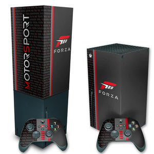 KIT Capa Anti Poeira e Skin Anti-Rage Xbox Series X Vertical - Forza Motorsport - Pop Arte Skins - foto 2