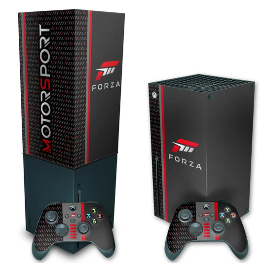 KIT Xbox Series X Skin Anti-Rage e Capa Anti Poeira Vertical - Forza Motorsport