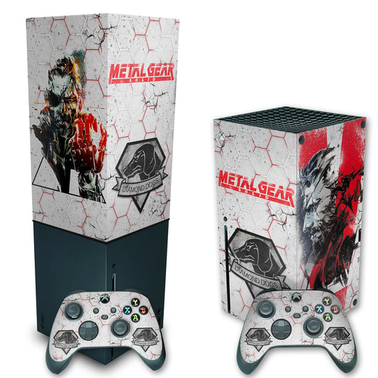 KIT Xbox Series X Skin Anti-Rage e Capa Anti Poeira Vertical - Metal Gear Solid