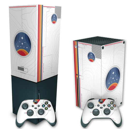 KIT Xbox Series X Skin Anti-Rage e Capa Anti Poeira Vertical - Starfield Edition