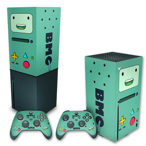 KIT Capa Anti Poeira e Skin Anti-Rage Xbox Series X Vertical - BMO Hora de Aventura - Pop Arte Skins