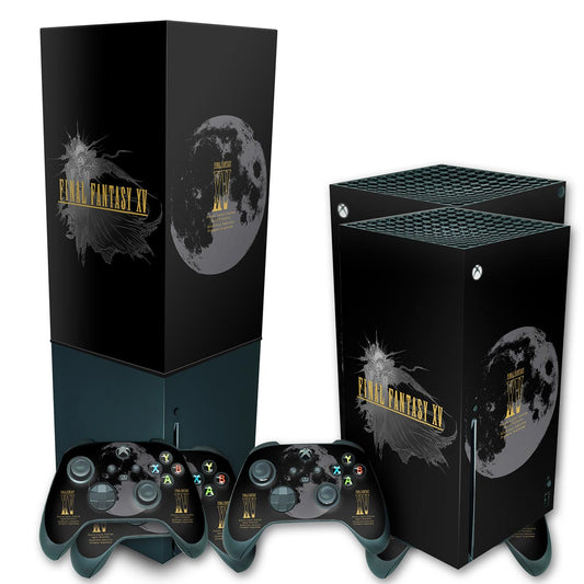KIT Xbox Series X Skin Anti-Rage e Capa Anti Poeira Vertical - Final Fantasy XV Bundle