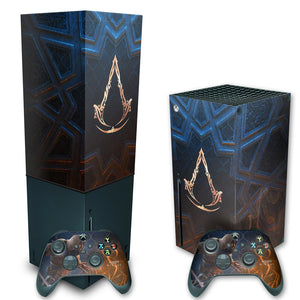 KIT Capa Anti Poeira e Skin Anti-Rage Xbox Series X Vertical - Assassin's Creed Mirage - Pop Arte Skins - foto 2