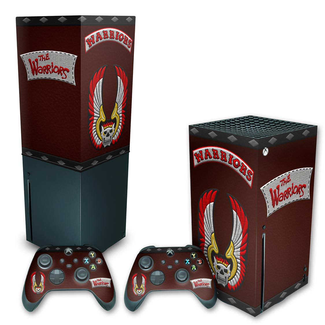 KIT Xbox Series X Skin Anti-Rage e Capa Anti Poeira Vertical - The Warriors