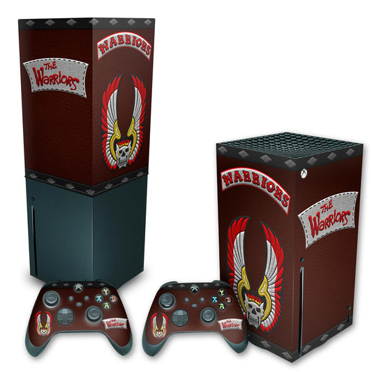 KIT Xbox Series X Skin Anti-Rage e Capa Anti Poeira Vertical - The Warriors