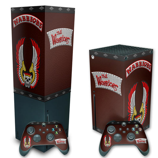KIT Xbox Series X Skin Anti-Rage e Capa Anti Poeira Vertical - The Warriors