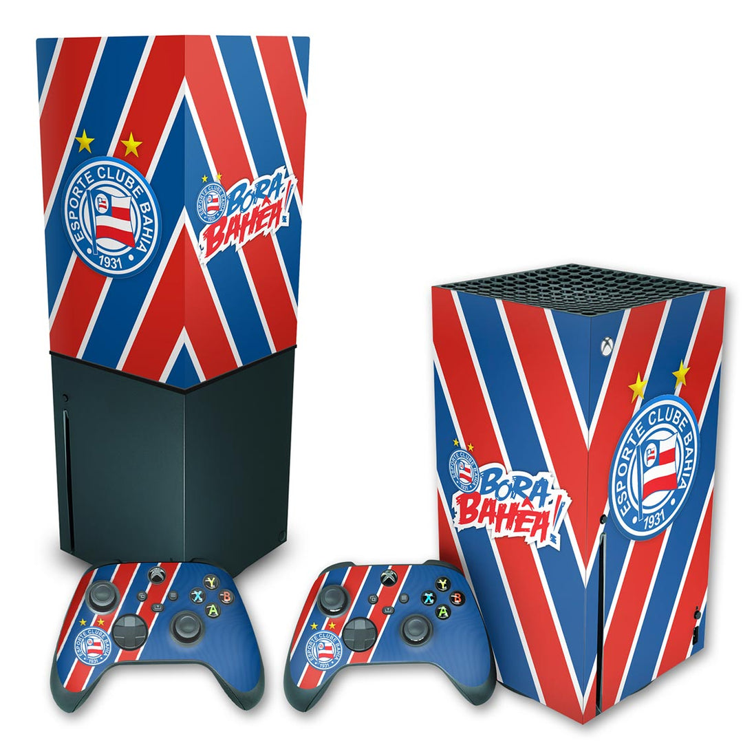 KIT Capa Anti Poeira e Skin Anti-Rage Xbox Series X Vertical - Bahia B - Pop Arte Skins