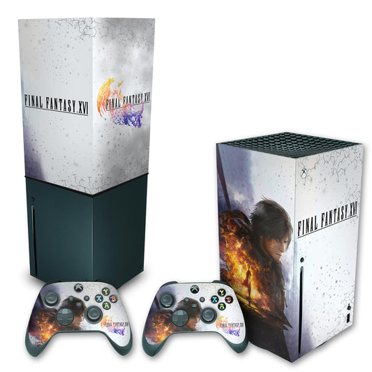 KIT Xbox Series X Skin Anti-Rage e Capa Anti Poeira Vertical - Final Fantasy XVI