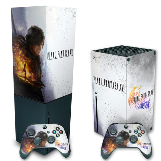 KIT Xbox Series X Skin Anti-Rage e Capa Anti Poeira Vertical - Final Fantasy XVI