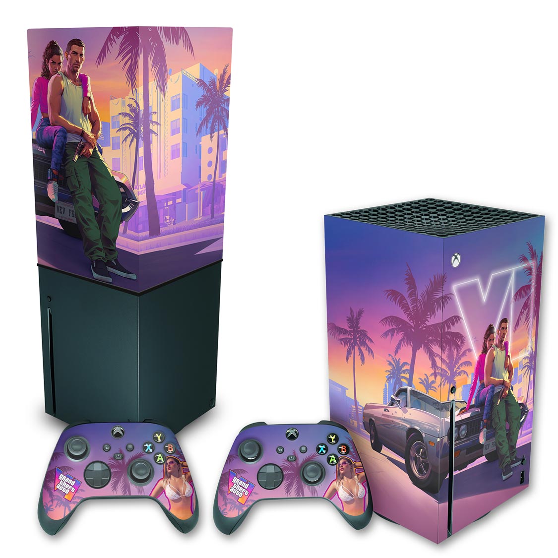 KIT Xbox Series X Skin Anti-Rage e Capa Anti Poeira Vertical - GTA 6 VI