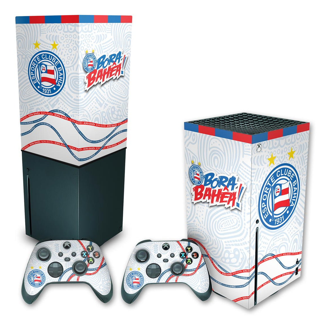 KIT Capa Anti Poeira e Skin Anti-Rage Xbox Series X Vertical - Bahia A - Pop Arte Skins