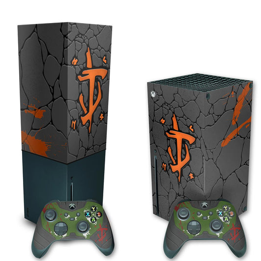 KIT Capa Anti Poeira e Skin Anti-Rage Xbox Series X Vertical - Doom: The Dark Ages