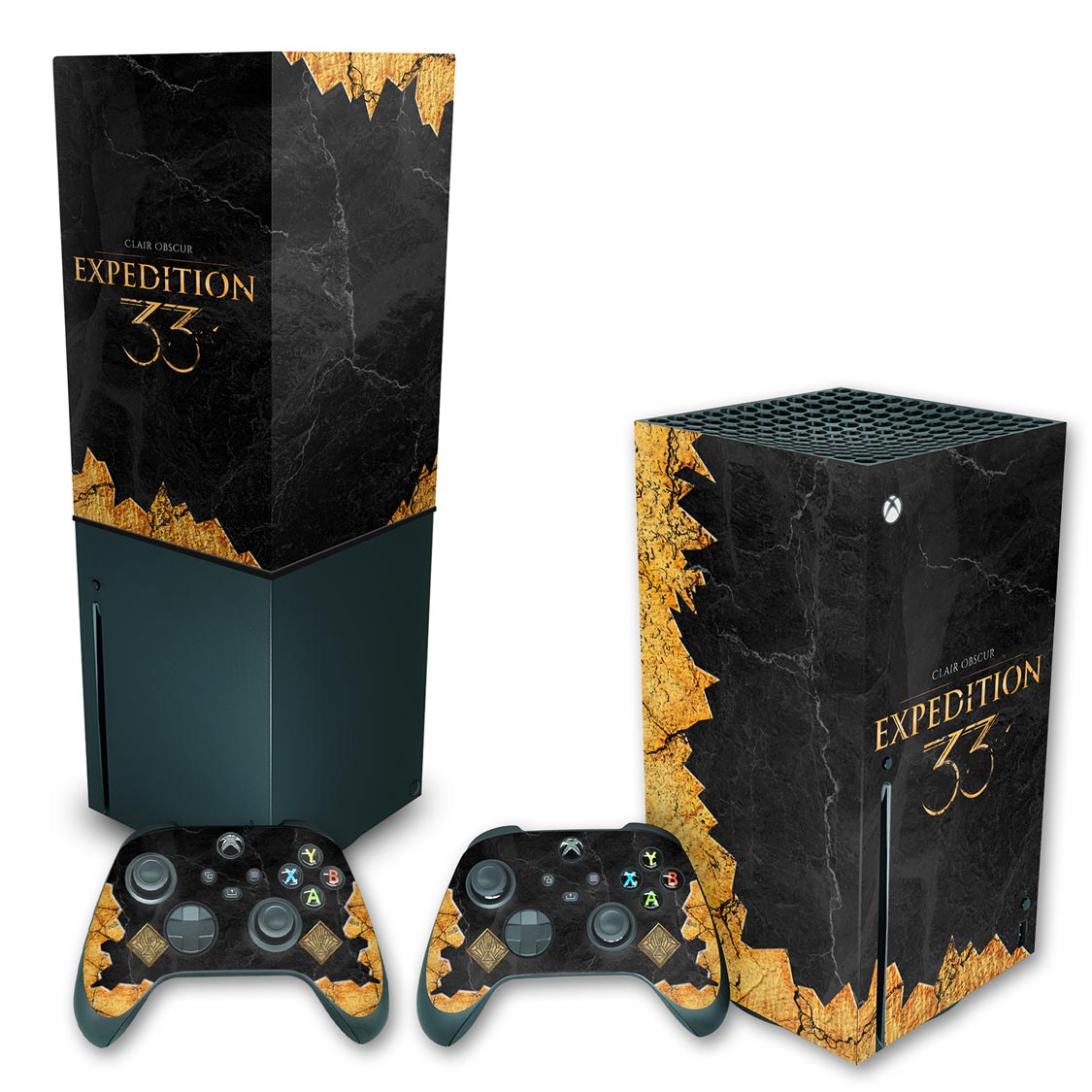 KIT Xbox Series X Skin Anti-Rage e Capa Anti Poeira Vertical - Clair Obscur: Expedition 33