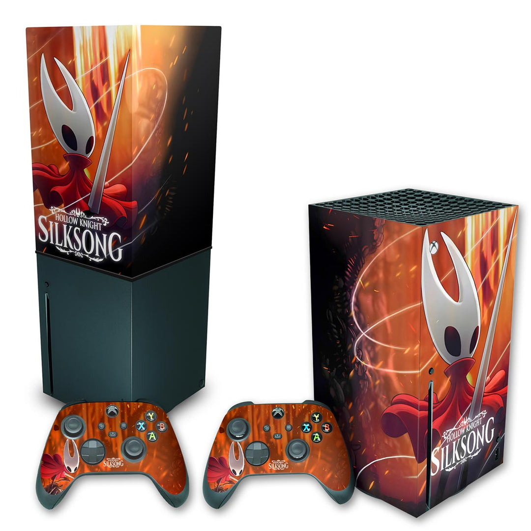 KIT Capa Anti Poeira e Skin Anti-Rage Xbox Series X Vertical - Hollow Knight: Silksong