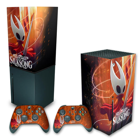 KIT Xbox Series X Skin Anti-Rage e Capa Anti Poeira Vertical - Hollow Knight: Silksong