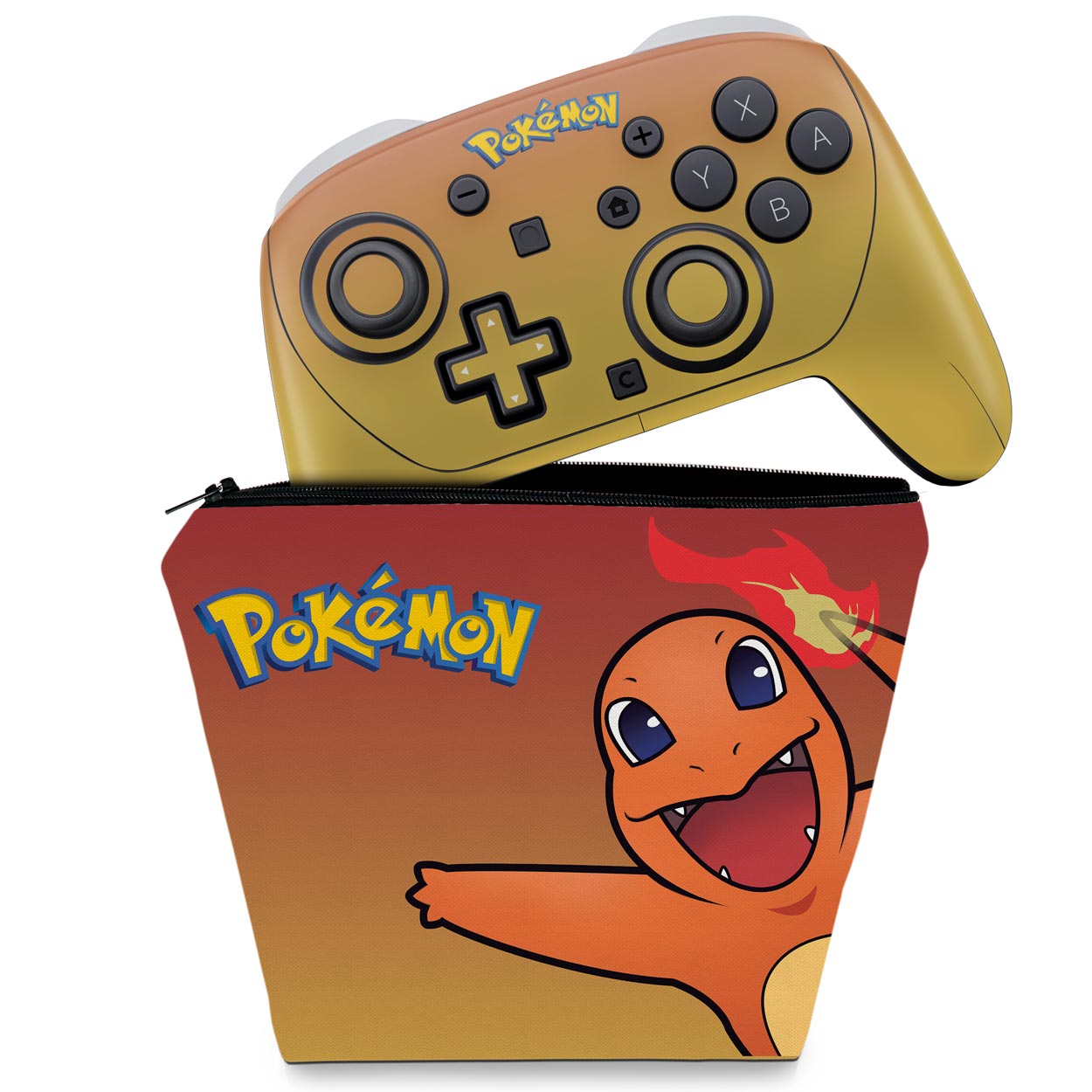 KIT Capa Case e Skin Anti-Rage Nintendo Switch 2 Pro Controle - Modelo 005