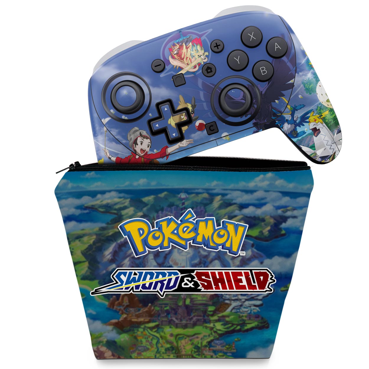 KIT Capa Case e Skin Anti-Rage Nintendo Switch 2 Pro Controle - Modelo 007